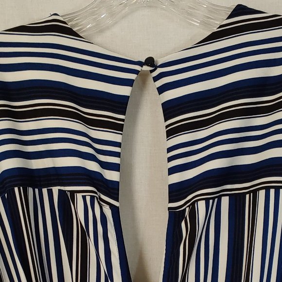 Sophia + Zeke Striped Navy Blue Jumpsuit  Size: S - Picture 7 of 11